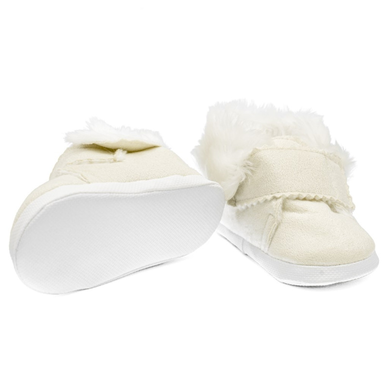 Dojčenské zimné semiškové capačky New Baby 3-6 m béžové 3-6 m 1