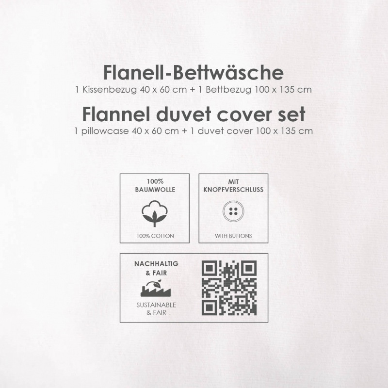 Detské flanelové obliečky do postieľky Herding "Nordic Forest", 100/135+40/60 6