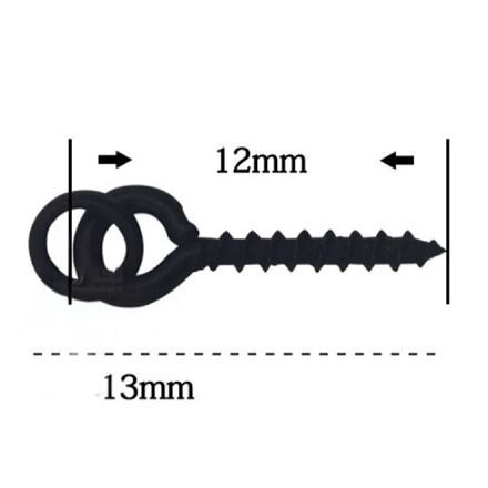 Bait Screw Round zavrtávací držiak s krúžkom 10 ks 2