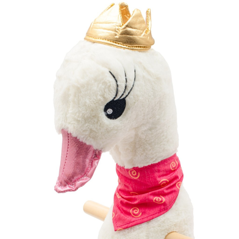 Hojdacia hračka s kolieskami a melódiou Baby Mix Labuť biela 1