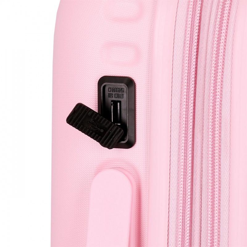 PEPE JEANS Highlight Light Pink, ABS Cestovný kufor, 55x40x20cm, 37L, 768862C (small exp.) 12
