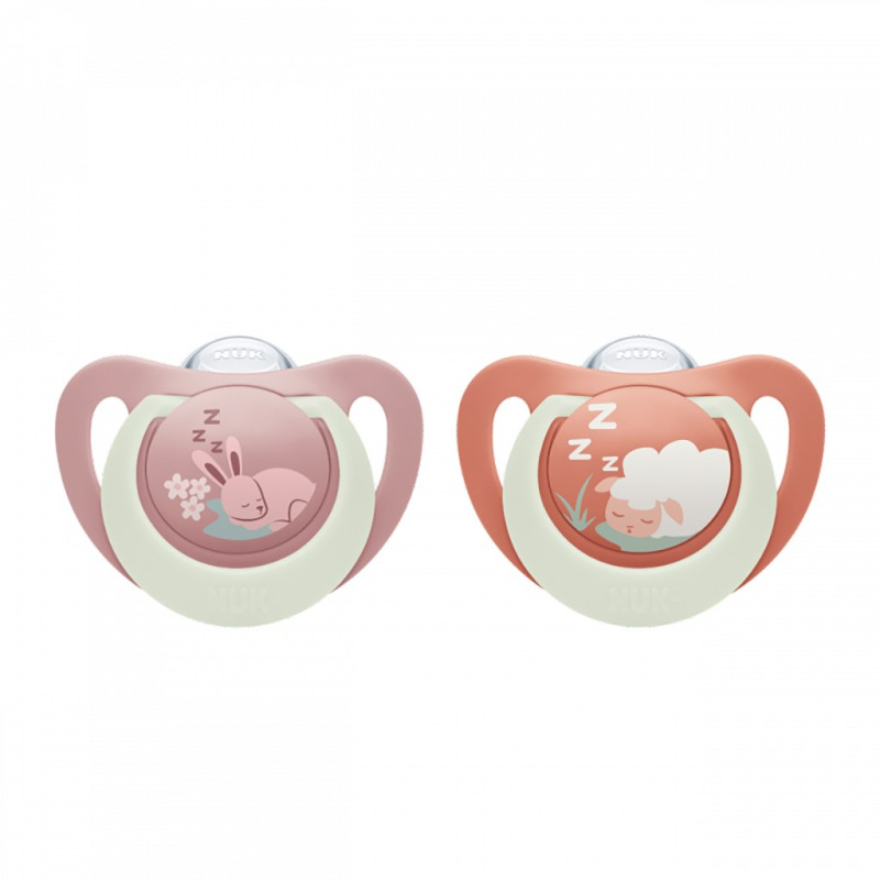 Cumlík NUK First Choice Night 0-6m 2 ks Bunny/Sheep 0-6 m