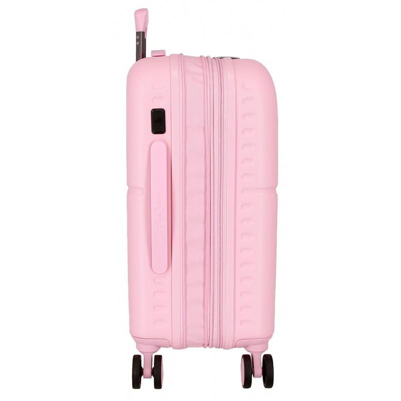 PEPE JEANS Highlight Light Pink, ABS Cestovný kufor, 55x40x20cm, 37L, 768862C (small exp.) 5