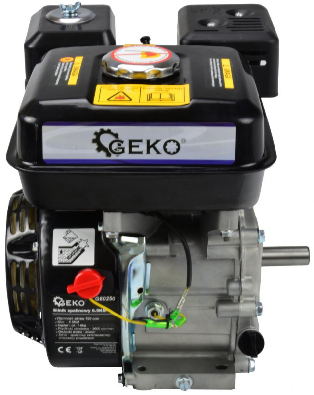 Benzínový štvortaktný spaľovací motor, objem 196 cm3, výkon 5,15kW, hriadeľ 20 mm, GEKO 5