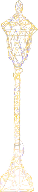 Dekorácia MagicHome Vianoce, Pouličná lampa, 600xLED teplá/studená biela, IP44, 21x21x118 cm