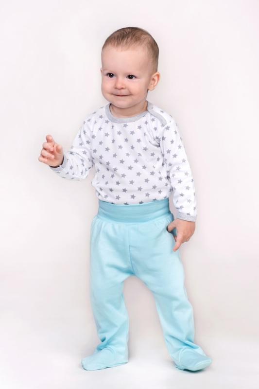 Dojčenské body New Baby Classic II sivé s hviezdičkami 86 (12-18m)