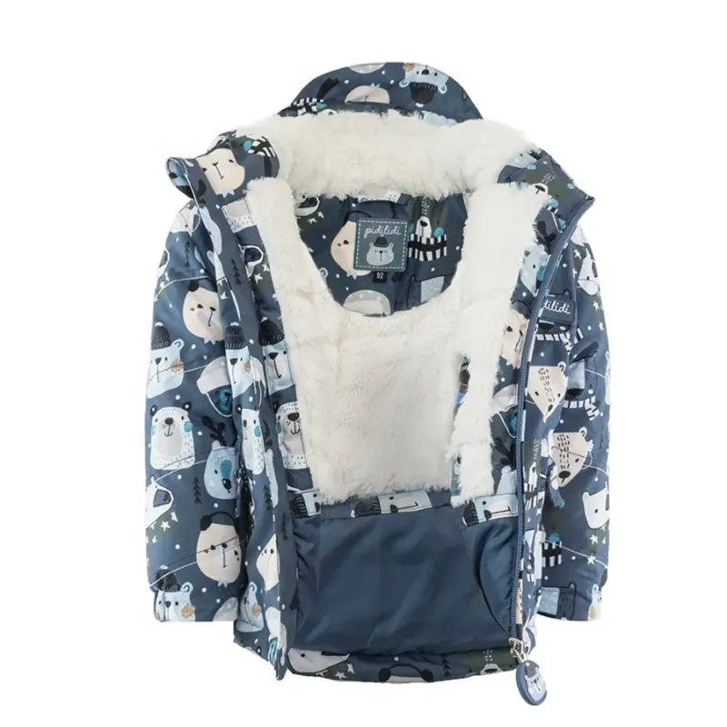 bunda zimná chlapčenská s kožúškom, Pidilidi, PD1130, chlapec veľ.92