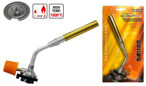Spájkovacia lampa s reguláciou na plynovú reguláciu, otočný uzáver, ELICO