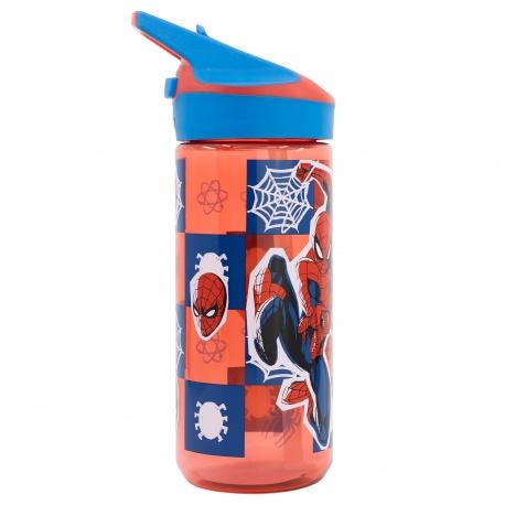 STOR Plastová fľaša s výsuvnou slamkou SPIDERMAN, Tritan 620ml, 74797