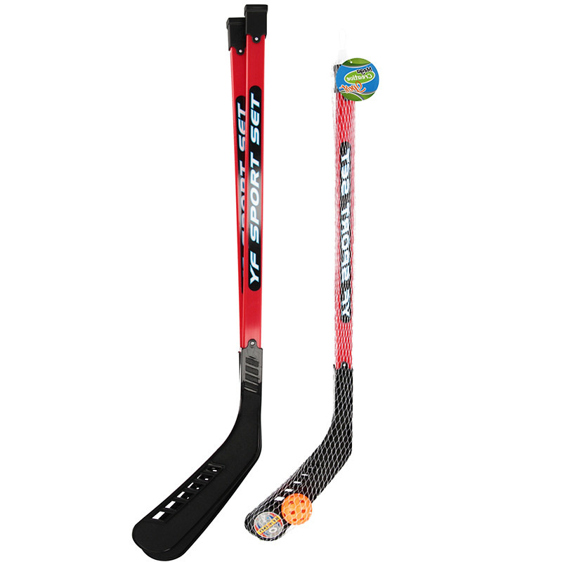 Set hokejok s loptou a pukom