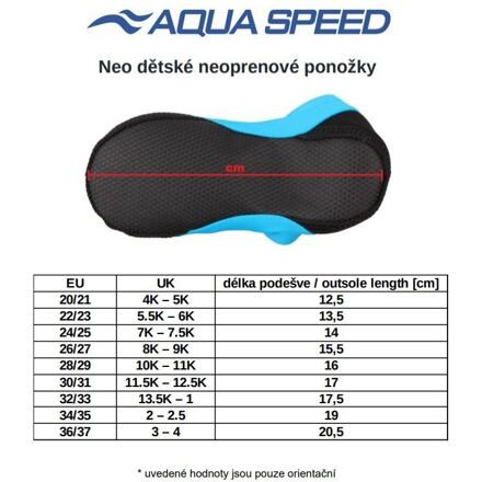Aqua-Speed Neo detské neoprénové ponožky modrá, veľ. 26/27 2