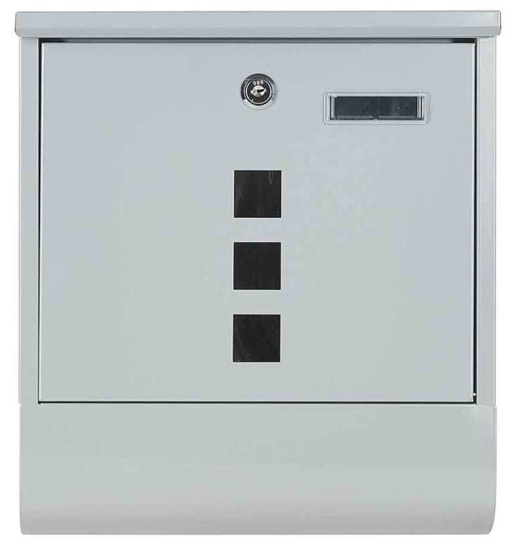 Poštová schránka 34 x 30 x 10 cm, sivá, GEKO 1