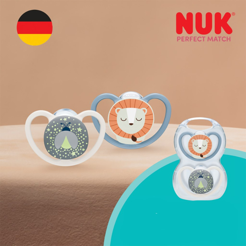 Dojčenský cumlík NUK Perfect Match Air Night FIREFLY/LION 0-6m 2ks 0-6 m 3