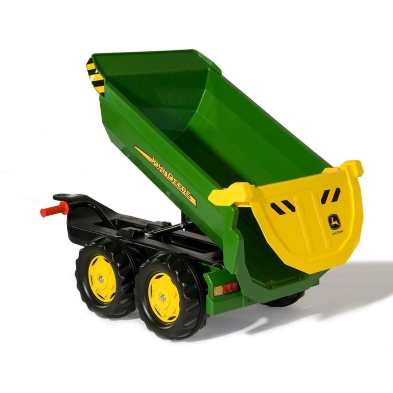Sklápací traktorový príves Rolly Toys John Deere Halfpipe zelený