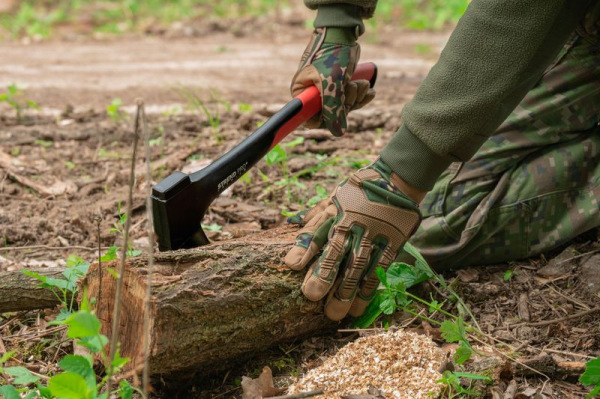 Rukavice Strend Pro Camo, pracovné, camouflage, veľkosť 11/XXL 2