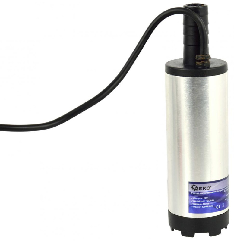 Čerpadlo na palivo, 40W, 12V, 12 l/min, priemer čerpadla 37 mm, hadica 3 m, GEKO 6