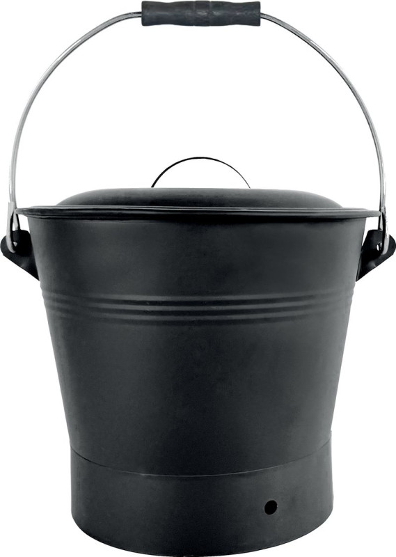 Nádoba Strend Pro, nádoba na popol, s vekom, 8L, vedro