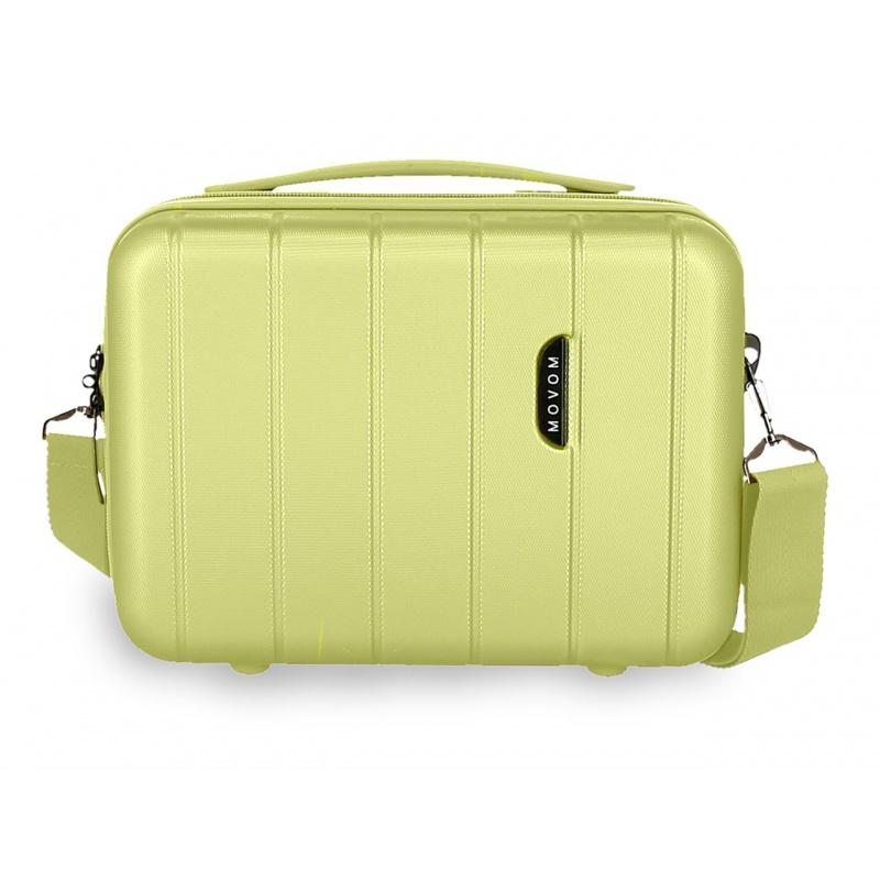 MOVOM Wood Yellow, Cestovný kozmetický príručný kufrík, 21x29x15cm, 9L, 531396B
