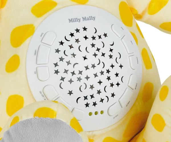 Plyšový zaspávačik žirafa s projektorom Milly Mally 2