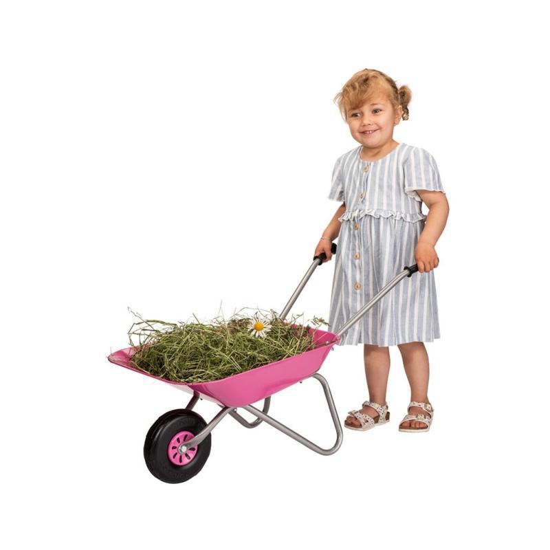 Detský záhradný fúrik kovový Milly Mally Rolly Toys ružový