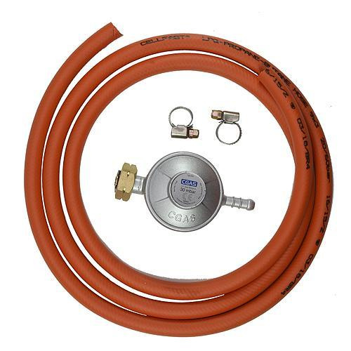 Hadica na plyn Strend Pro, LPG, L-1.5 m, PB, s regulátorom a sponami