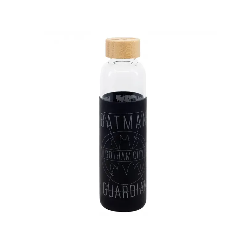 Sklenená fľaša so silikónovým povrchom BATMAN 585ml, 85513