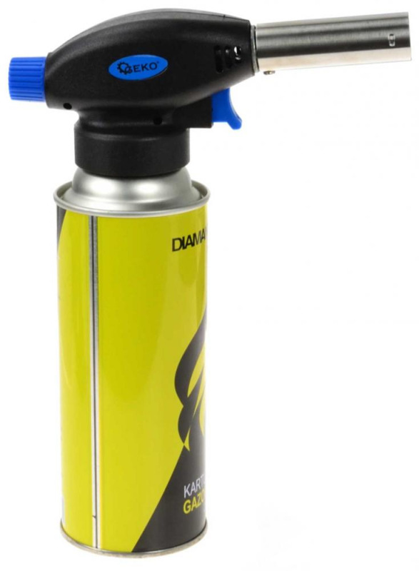 Spájkovacia lampa na plynovú kartušu 225g, piezo zapaľovanie, GEKO 5