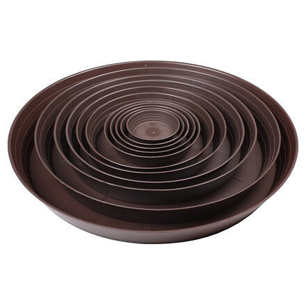 Plastkon Primavera miska pod kvetináč hnedá, 28cm 2