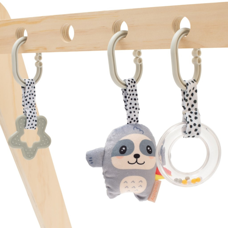 Edukačná drevená hrazdička s hračkami New Baby 2