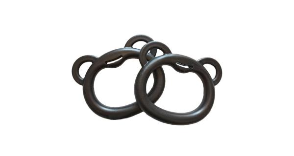Merco Rings 2M detské gymnastické kruhy 13 x 11 x 2 cm, čierna