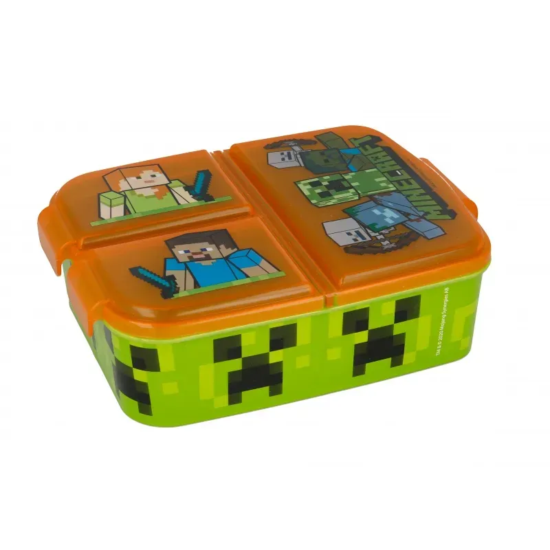 STOR Delený plastový box na desiatu MINECRAFT, 40420