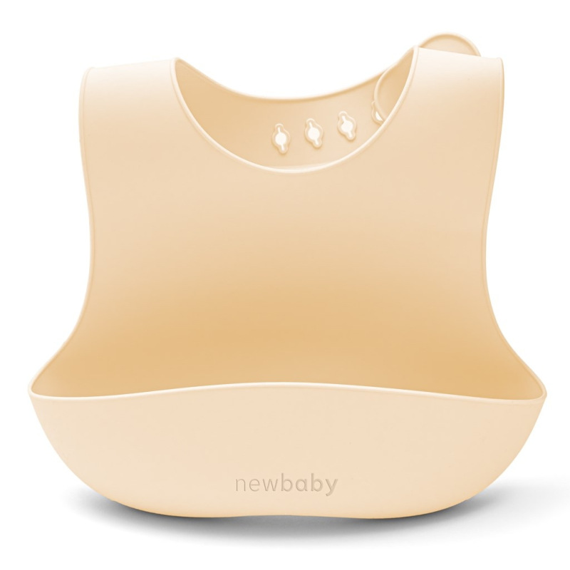 Detská silikónová jedálenská súprava New Baby béžová 3