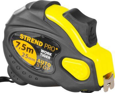 Meter Strend Pro WorkTiger 7H 7,5 m, 25 mm, Autostop, zvinovací, pogumovaný