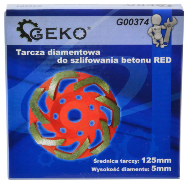 Brúsny diamantový kotúč 125 x 22 mm na kameň, L-SHAPE, GEKO 1