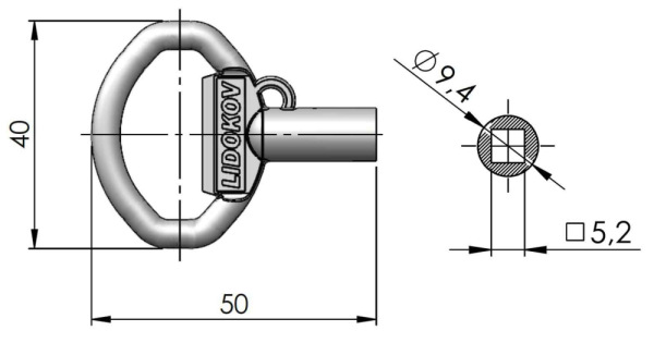 Kľúč kúrenarský na ovzdušňovanie radiátorov, kovový, LIDOKOV 1