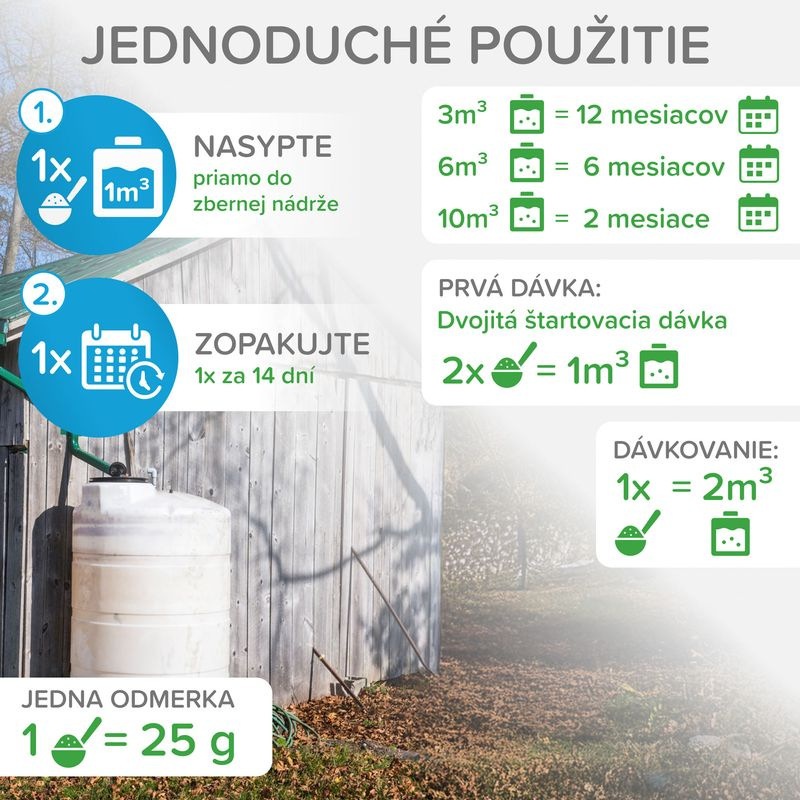 Aktivátor Mr.Bacteria No.15, do nádrže s dažďovou vodou, 500 g 4