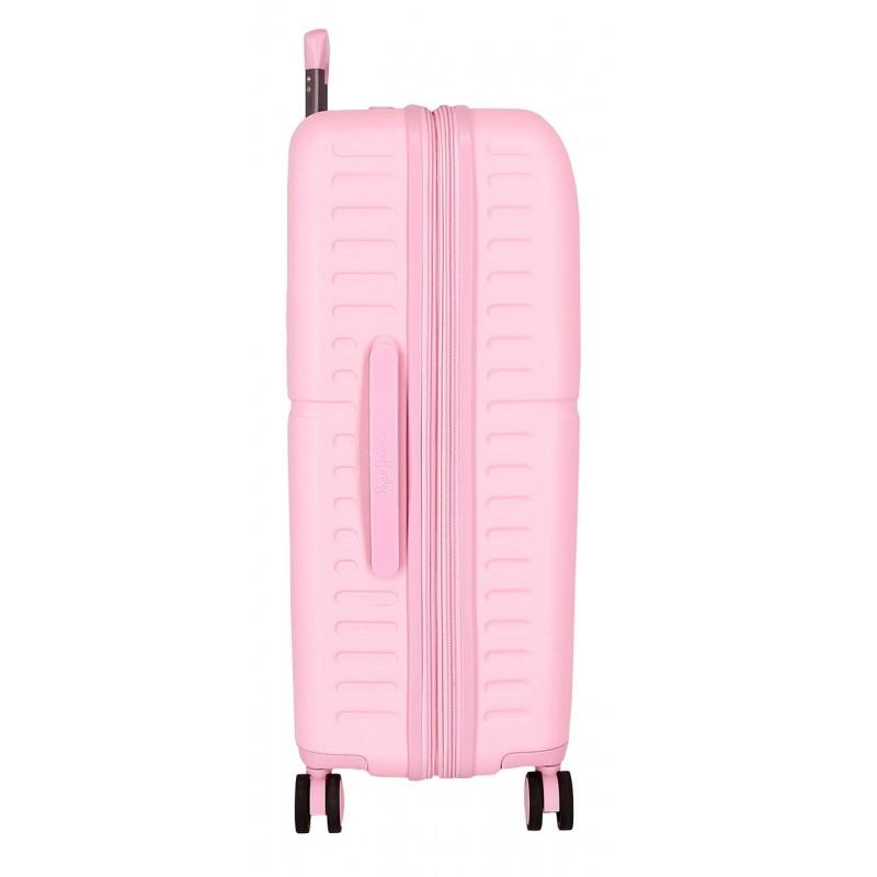 PEPE JEANS Highlight Light Pink, Cestovný kufor, 70x48x28cm, 79L, 768922C (medium exp.) 1