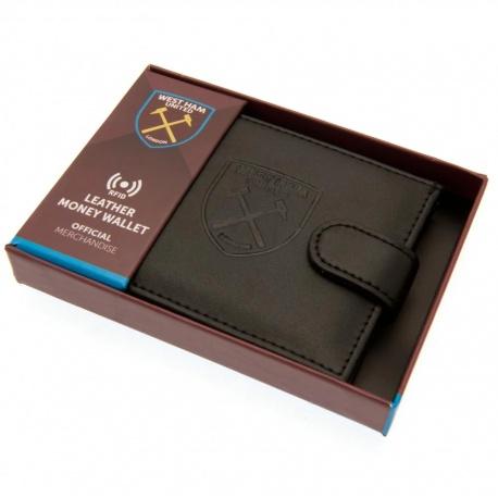 FOREVER COLLECTIBLES Pánska kožená bezpečnostná peňaženka WEST HAM UNITED F.C. RFID