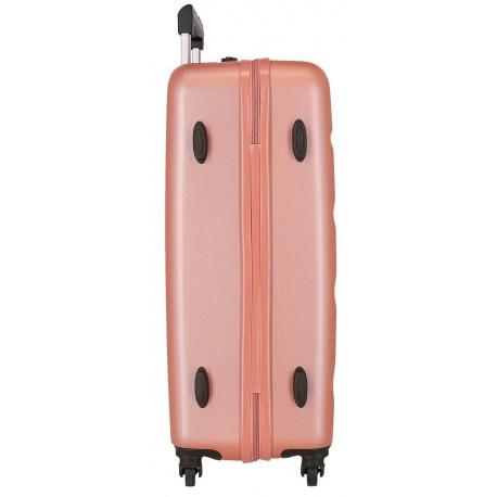 JOUMMA BAGS Sada ABS cestovných kufrov ROLL ROAD FLEX Nude, 55-65cm, 584956C