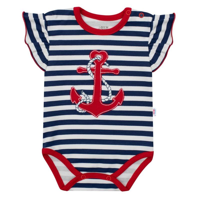 Dievčenské body s krátkym rukávom New Baby Marine 62 (3-6m)