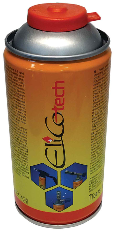 Plynová kartuša s propan-butanom 300 ml/175 g, pripojenie na závit 7/16", ELICO 1