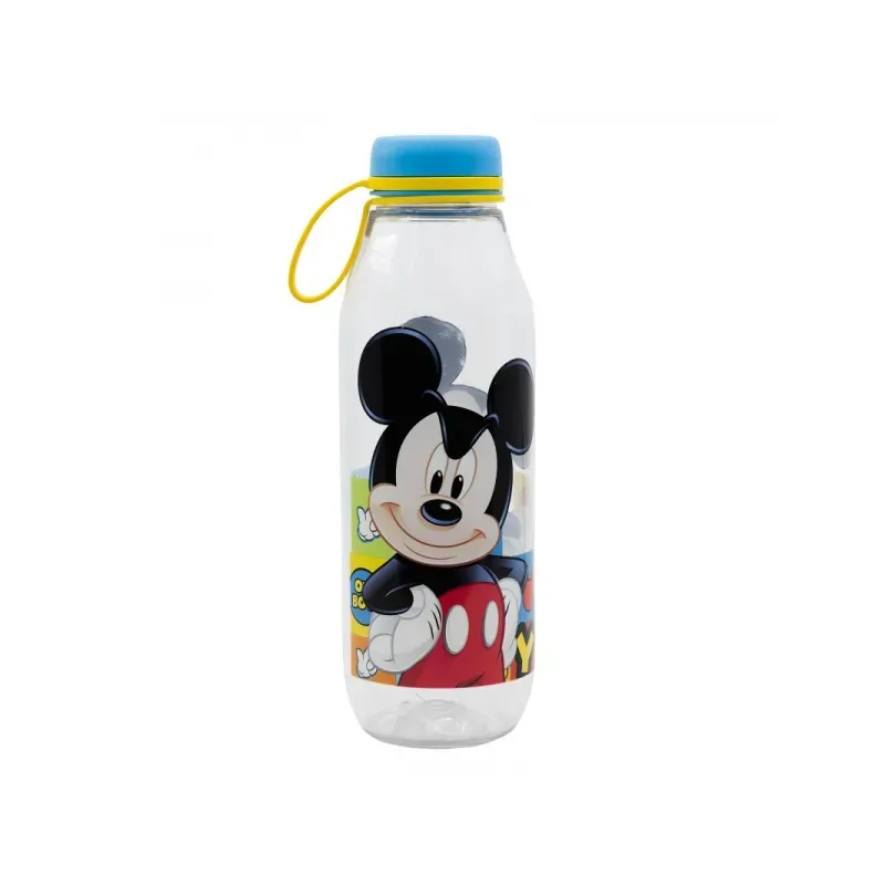 Plastová fľaša so silikónovým pútkom MICKEY MOUSE, 650ml, 14835