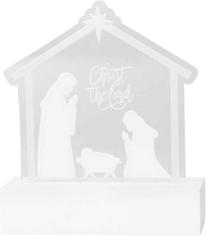 Dekorácia MagicHome Vianoce, Narodenie Ježiša, 10xLED teplá biela, IP20, 2xAA, 15x5,8x17,5 cm 1