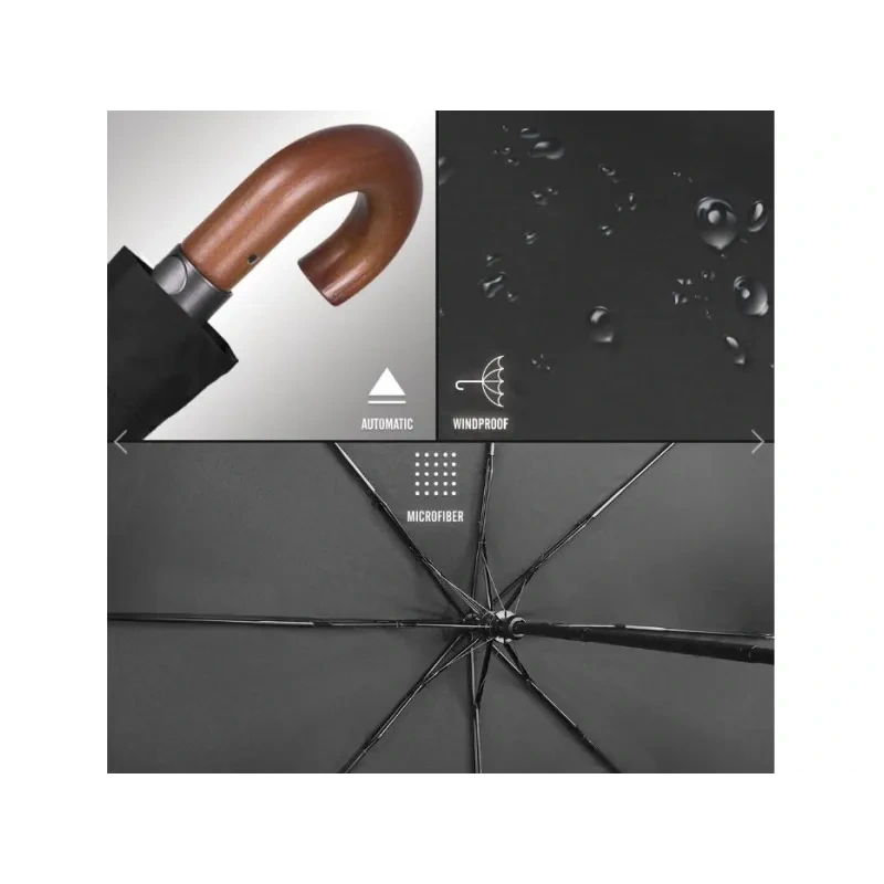Automatický skladací dáždnik Perletti Time Nero, 26351 3