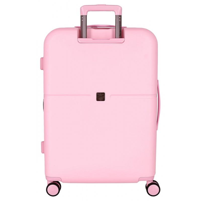 PEPE JEANS Highlight Light Pink, Cestovný kufor, 70x48x28cm, 79L, 768922C (medium exp.) 2