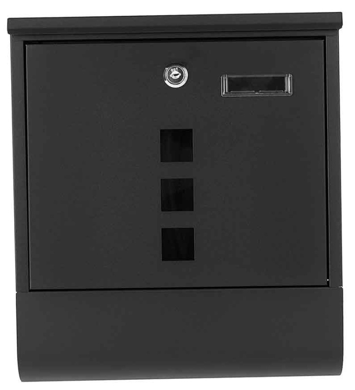Poštová schránka 34 x 30 x 10 cm, čierna, GEKO 3