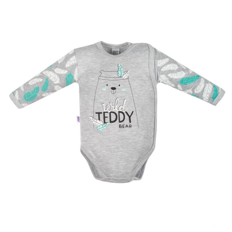 Dojčenské body s bočným zapínaním New Baby Wild Teddy 50