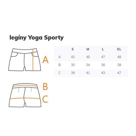 Yoga Sporty krátke športové legíny modrá 4