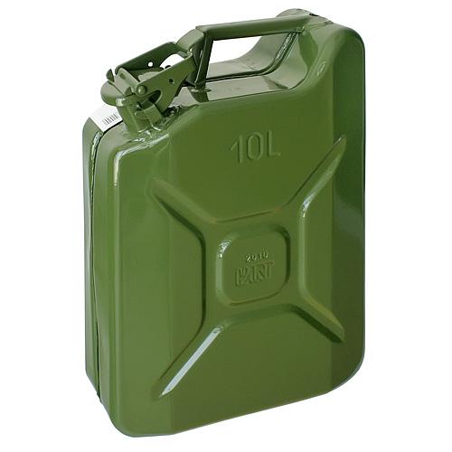 Kanister JerryCan 20 lit., kovový, na PHM, GS/TUV, zelený, RAL6003