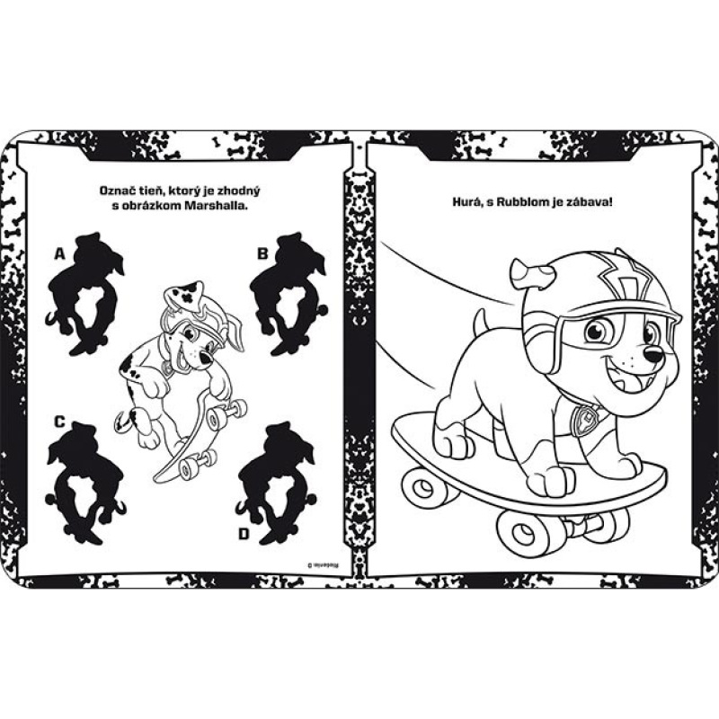 100 samolepiek s maľovankami Labková patrola 1